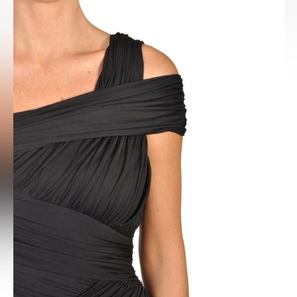Halston Heritage Draped & Ruched One Shoulder Dress - Picture 2 of 8